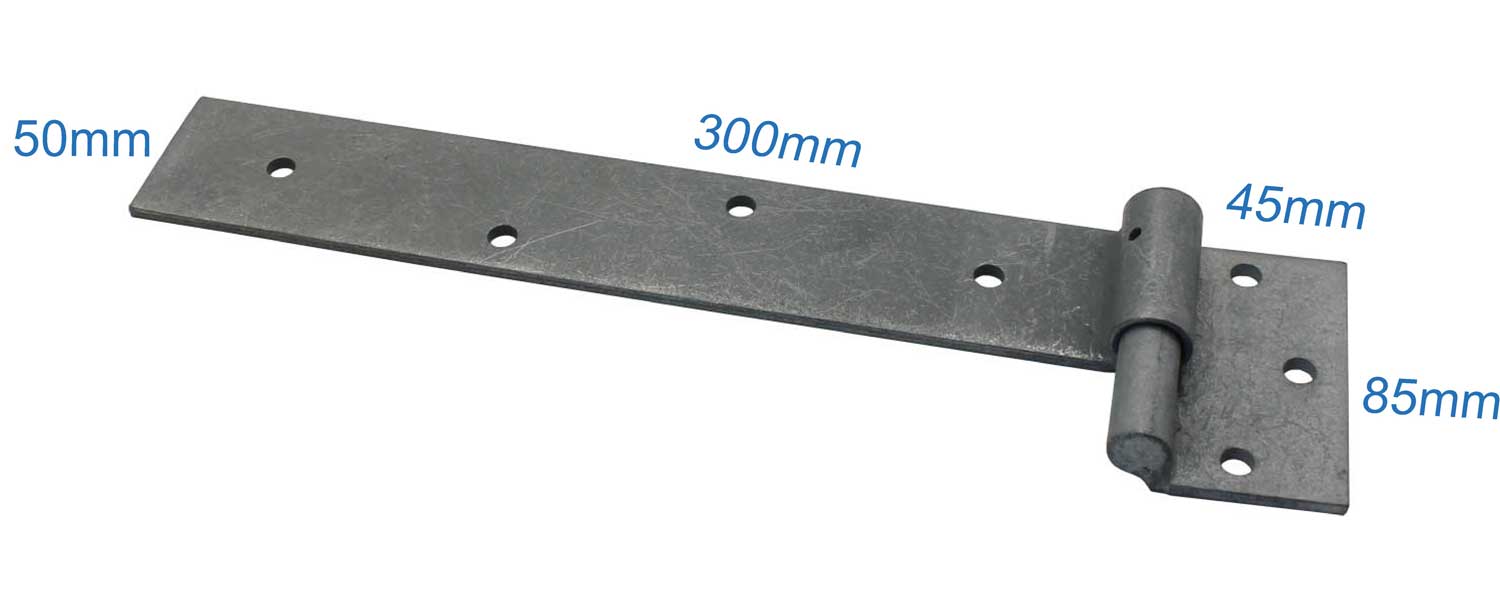 300mm Left Side Ball Bearing Strap Hinges Galvanized Steel Top and Bottom