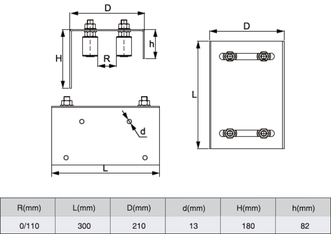 four point sliding top roller bracket system for cantilever and heavy gates