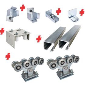 Complete Heavy Duty Cantilever Sliding Gate Hardware Kit (MAX. 650KG/5.8M Opening)