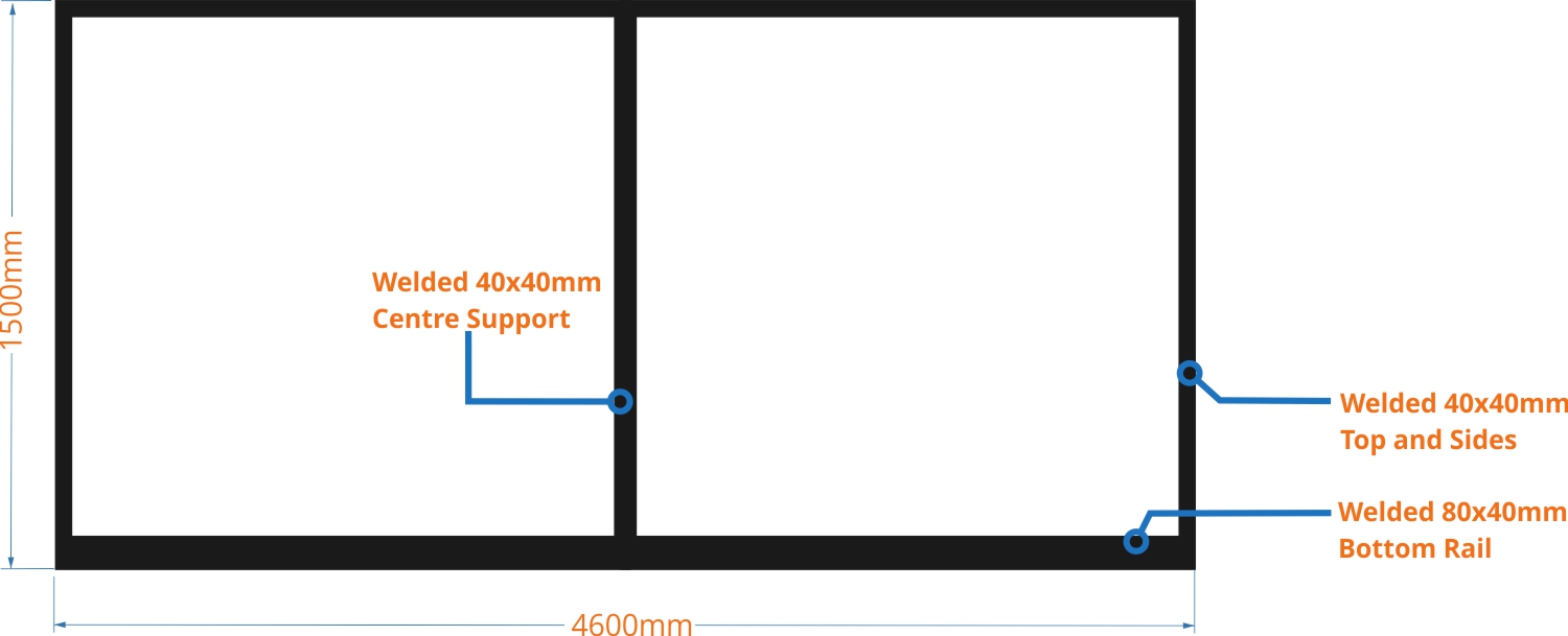 driveway gate for cladding measurements