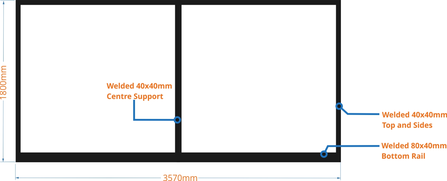 driveway gate for cladding measurements