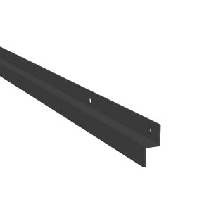 Cladded Gate Z Profile (Satin Black) Rear Mount Guide System 3 Meter Length (Works with Nylon Block System)