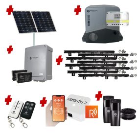 Remootio Titan 2410 Solar Powered Automatic Sliding Driveway Gate Opener 24 Volt Kit FAST Heavy Duty POWERFUL Design