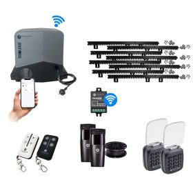 Titan 2410 Electric 24V Low Voltage Automatic Sliding Driveway Gate Opener Kit FAST Heavy Duty POWERFUL Design with Wifi Mobile App Control and Keypad Entry Exit