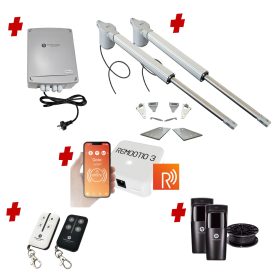 Remootio Viper 5 Long Stroke ITALIAN Electric 24V Low Voltage Automatic Double Swing Driveway Gate Opener Kit ROBUST Heavy Duty Design