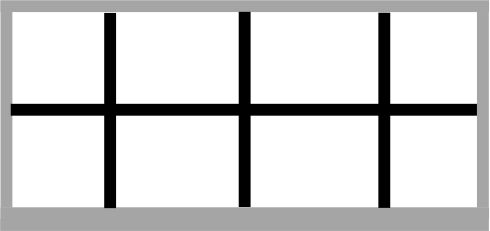 Gate frame structures-3v1h