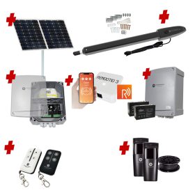 Remootio Orion LS Solar Powered Automatic Swing Driveway Gate Opener 24 Volt Kit Slimline Compact Design