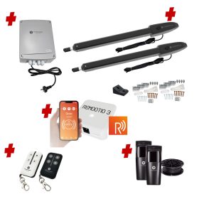 Remootio Orion LS Electric 24V Low Voltage Automatic Double Swing Driveway Gate Opener Kit ROBUST Slimline Compact Design