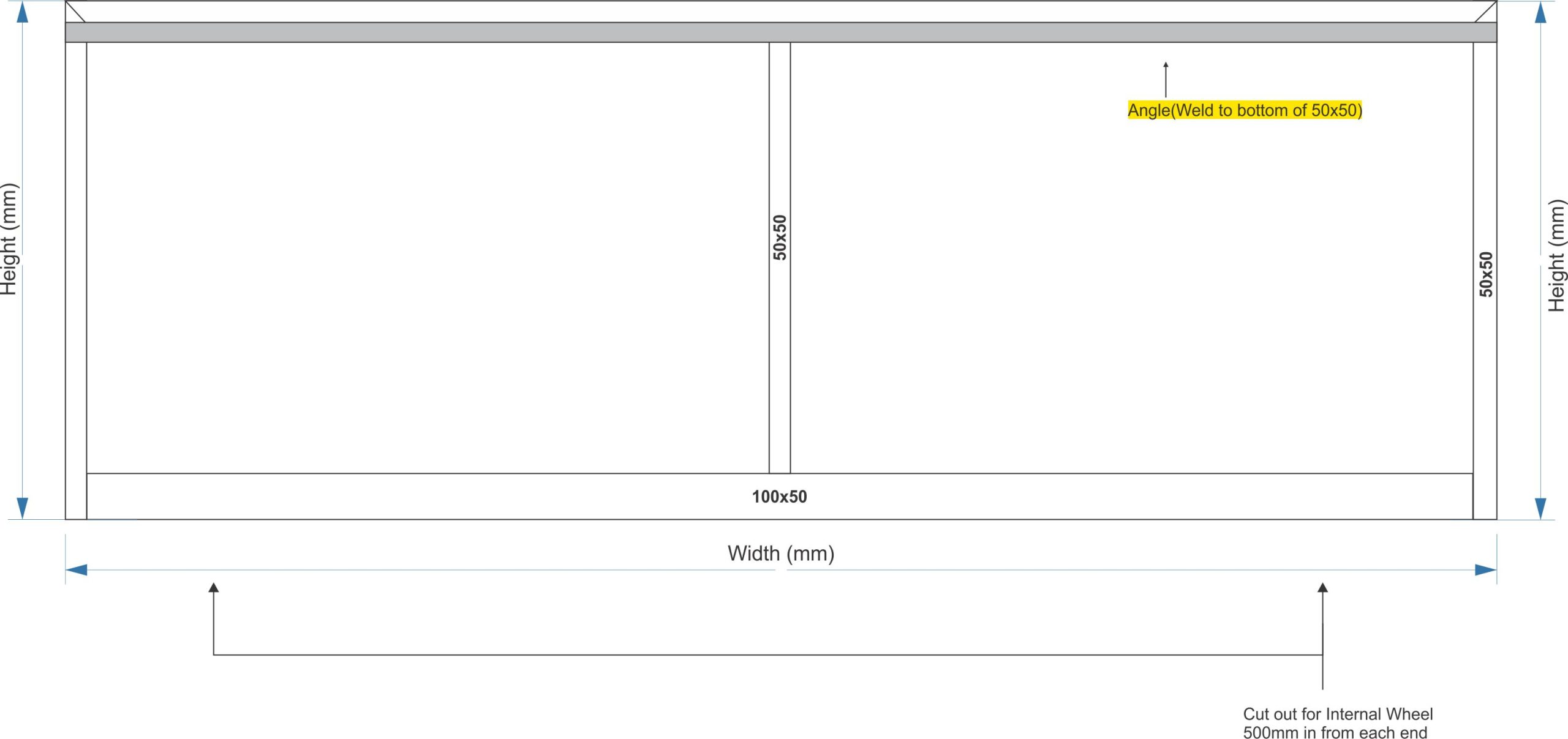 Sliding Gate technical drawing