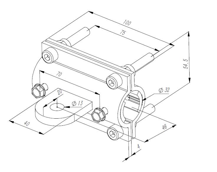 Farm gate bracket dimensions 