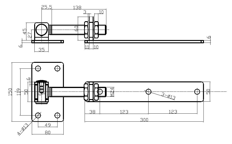 adjustable swing gate strap hinge 300mm