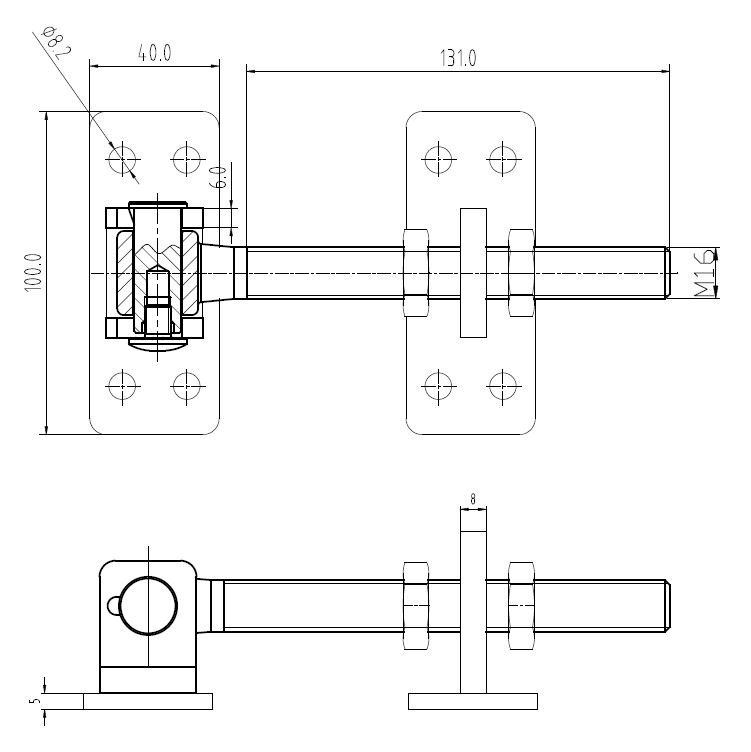 adjustable swing gate strap hinge for vertical rail