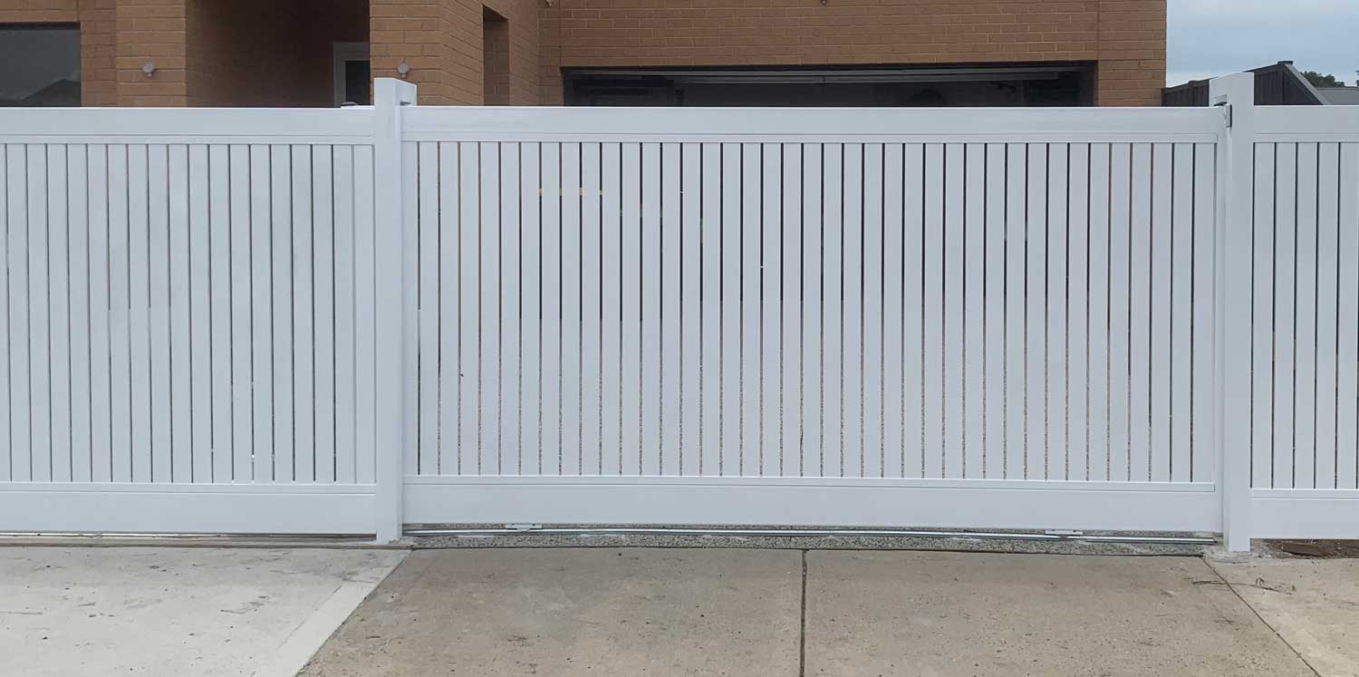 custom vertical slat sliding gate