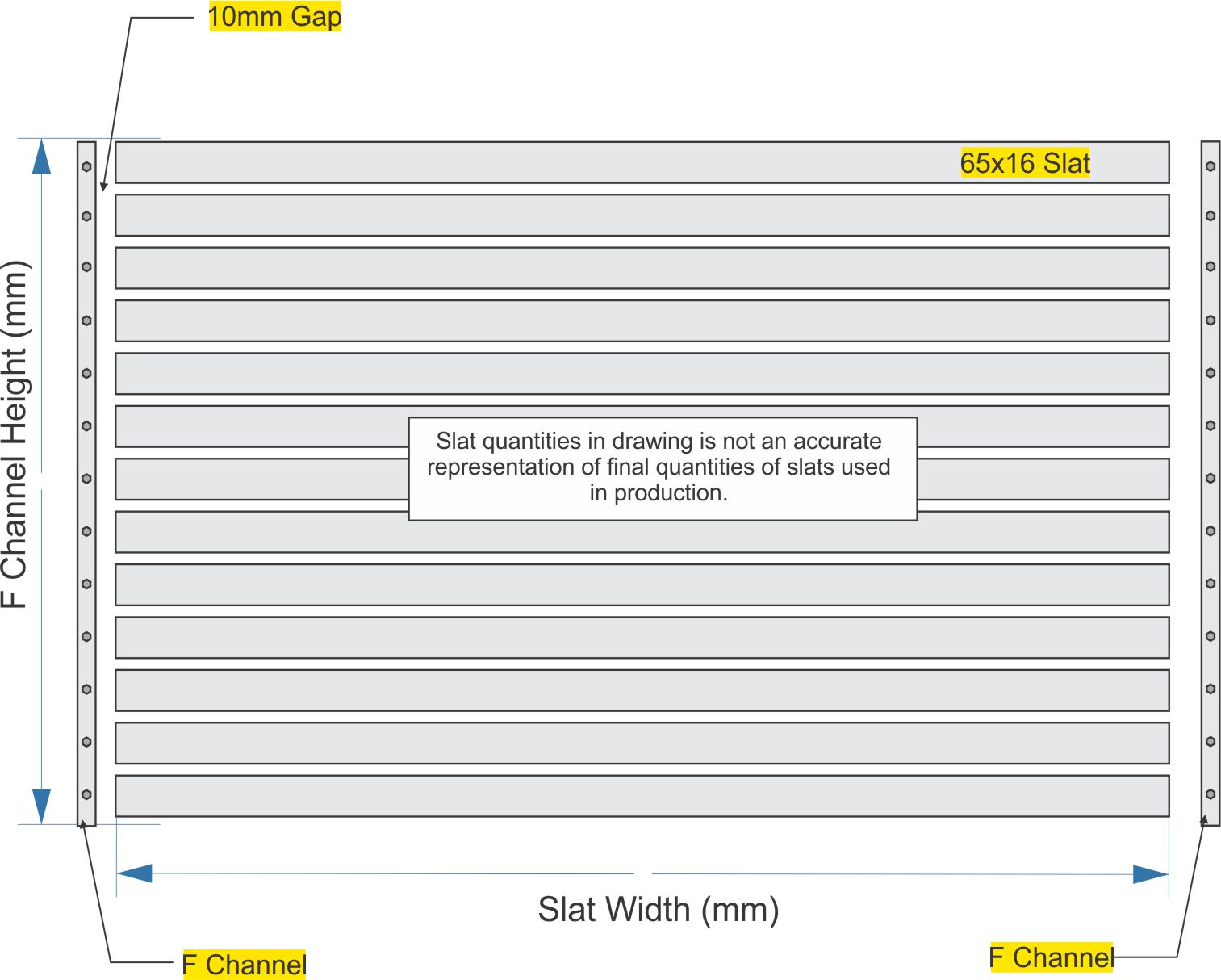 Sliding Gate technical drawing